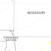 Regional Hail Map for Springfield, MO - Saturday, July 11, 2026