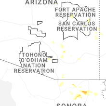 Regional Hail Map for Tucson, AZ - Saturday, July 11, 2026