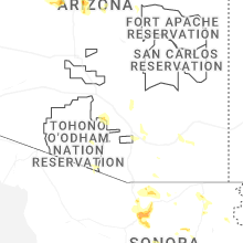 Regional Hail Map for Tucson, AZ - Sunday, July 12, 2026