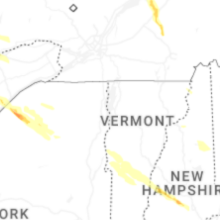 Regional Hail Map for Burlington, VT - Tuesday, July 14, 2026