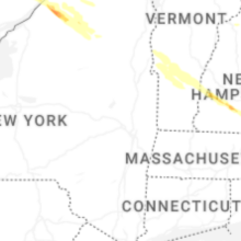 Regional Hail Map for Schenectady, NY - Tuesday, July 14, 2026