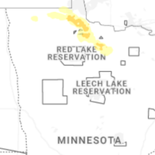 Regional Hail Map for Bemidji, MN - Thursday, July 16, 2026