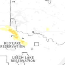 Regional Hail Map for International Falls, MN - Thursday, July 16, 2026