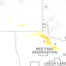 Regional Hail Map for Roseau, MN - Thursday, July 16, 2026