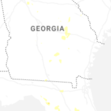 Regional Hail Map for Douglas, GA - Friday, July 17, 2026