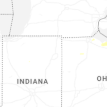 Regional Hail Map for Fort Wayne, IN - Monday, July 20, 2026