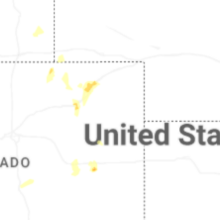 Regional Hail Map for Yuma, CO - Wednesday, July 22, 2026
