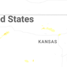 Regional Hail Map for Hays, KS - Thursday, July 23, 2026