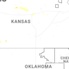Regional Hail Map for Wichita, KS - Thursday, July 23, 2026