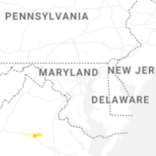Regional Hail Map for Baltimore, MD - Sunday, July 26, 2026