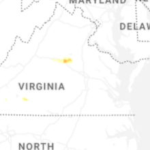 Regional Hail Map for Richmond, VA - Sunday, July 26, 2026
