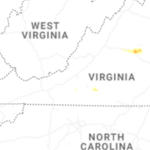 Regional Hail Map for Roanoke, VA - Sunday, July 26, 2026