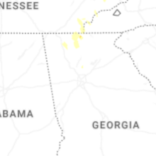 Regional Hail Map for Atlanta, GA - Tuesday, July 28, 2026