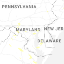 Regional Hail Map for Baltimore, MD - Tuesday, July 28, 2026
