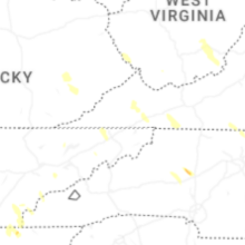 Regional Hail Map for Bristol, TN - Tuesday, July 28, 2026