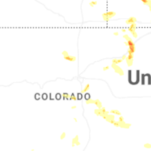 Regional Hail Map for Denver, CO - Tuesday, July 28, 2026