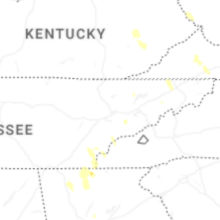 Regional Hail Map for Knoxville, TN - Tuesday, July 28, 2026