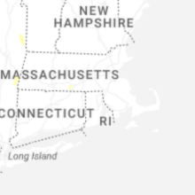 Regional Hail Map for Providence, RI - Tuesday, July 28, 2026