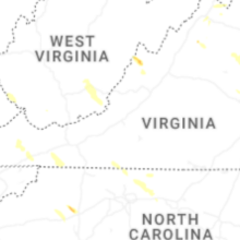 Regional Hail Map for Roanoke, VA - Tuesday, July 28, 2026