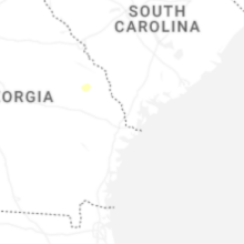 Regional Hail Map for Savannah, GA - Saturday, August 1, 2026
