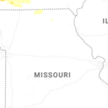 Regional Hail Map for Columbia, MO - Tuesday, August 4, 2026