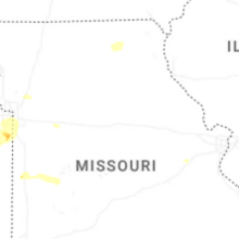 Regional Hail Map for Columbia, MO - Wednesday, August 5, 2026
