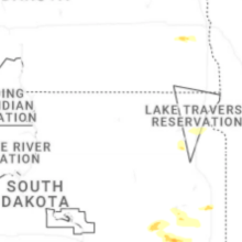 Regional Hail Map for Aberdeen, SD - Thursday, August 6, 2026