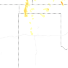 Regional Hail Map for Amarillo, TX - Thursday, August 6, 2026