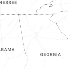 Regional Hail Map for Atlanta, GA - Thursday, August 6, 2026