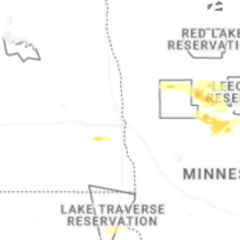 Regional Hail Map for Fargo, ND - Thursday, August 6, 2026