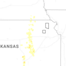 Regional Hail Map for Manhattan, KS - Thursday, August 6, 2026
