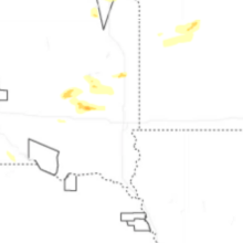 Regional Hail Map for Sioux Falls, SD - Thursday, August 6, 2026
