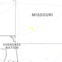 Regional Hail Map for Springfield, MO - Thursday, August 6, 2026
