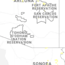 Regional Hail Map for Tucson, AZ - Thursday, August 6, 2026