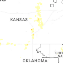 Regional Hail Map for Wichita, KS - Thursday, August 6, 2026