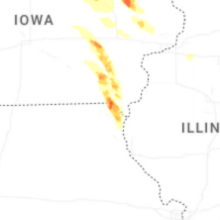 Regional Hail Map for Kahoka, MO - Friday, August 7, 2026