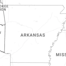 Regional Hail Map for Little Rock, AR - Friday, August 7, 2026