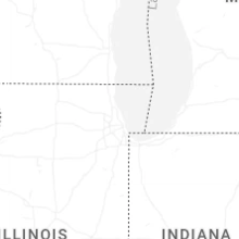 Regional Hail Map for Chicago, IL - Monday, August 10, 2026