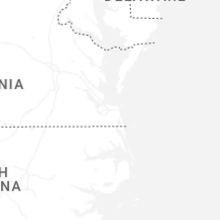 Regional Hail Map for Virginia Beach, VA - Monday, August 10, 2026
