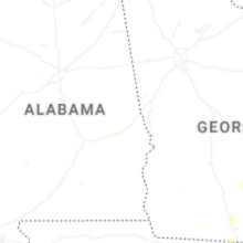 Regional Hail Map for Auburn, AL - Wednesday, August 12, 2026