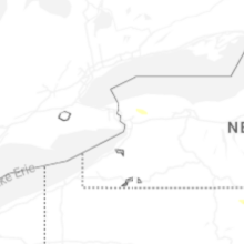Regional Hail Map for Buffalo, NY - Wednesday, August 12, 2026