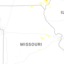 Regional Hail Map for Columbia, MO - Wednesday, August 12, 2026