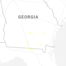 Regional Hail Map for Douglas, GA - Wednesday, August 12, 2026
