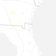 Regional Hail Map for Jacksonville, FL - Wednesday, August 12, 2026