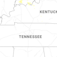 Regional Hail Map for Nashville, TN - Wednesday, August 12, 2026