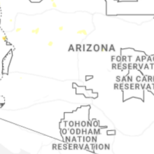 Regional Hail Map for Phoenix, AZ - Wednesday, August 12, 2026