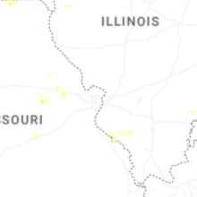 Regional Hail Map for Saint Louis, MO - Wednesday, August 12, 2026