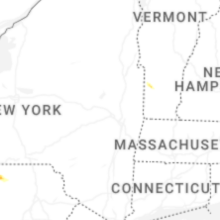 Regional Hail Map for Schenectady, NY - Wednesday, August 12, 2026