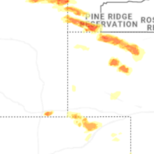 Regional Hail Map for Scottsbluff, NE - Wednesday, August 12, 2026