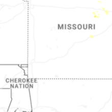 Regional Hail Map for Springfield, MO - Wednesday, August 12, 2026